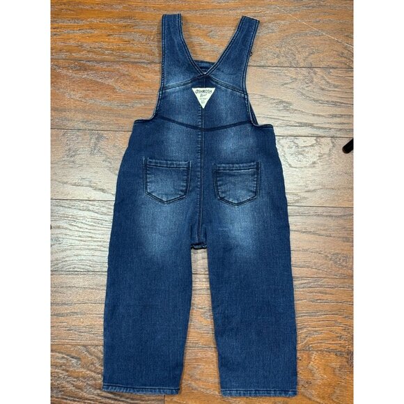Bundle 3 2T classic OshKosh B’gosh boys overalls 2 Blue denim 1 Brown corduroy - Picture 8 of 11